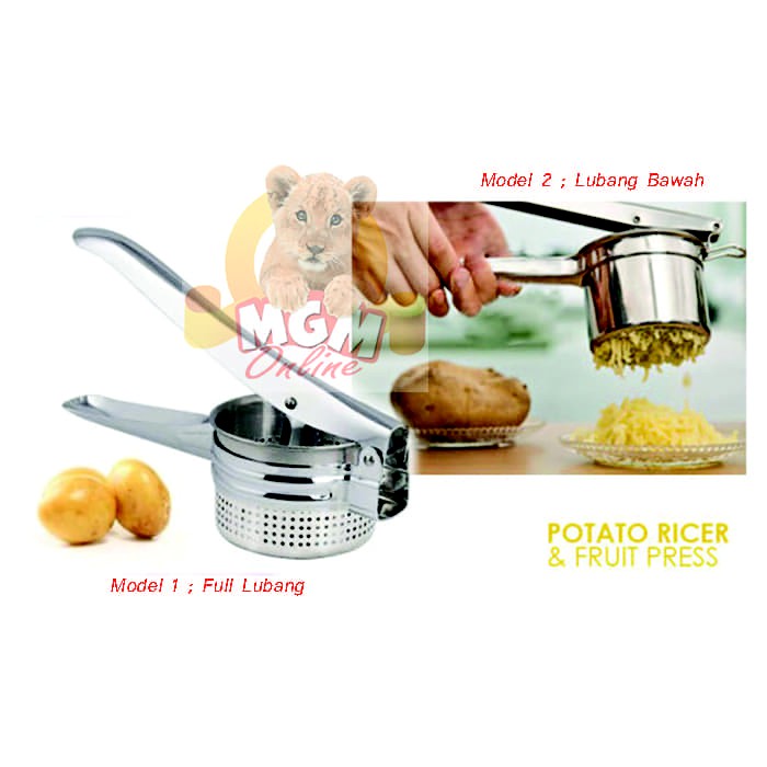 POTATO RICER AND FRUIT PRESS / Press Kentang press dan Buah Pelumat