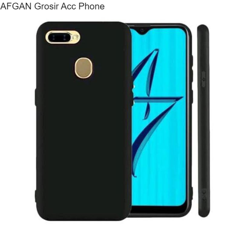 Soft Case Blackmatte Oppo A12 Casing Silikon Slim Black Matte Hitam Polos Oppo A12 Grosir