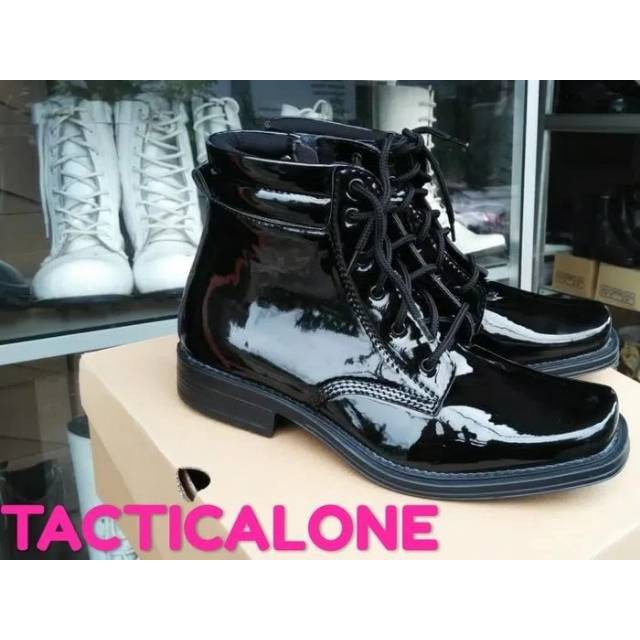 Termurah (COD) BAYAR DI TEMPAT SEPATU PDH TALI MENGKILAP SEPATU DINAS