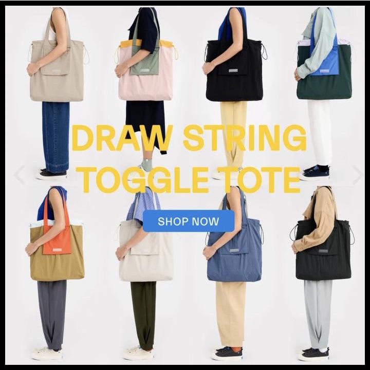 Beyond The Vines Drawstring Toggle Tote