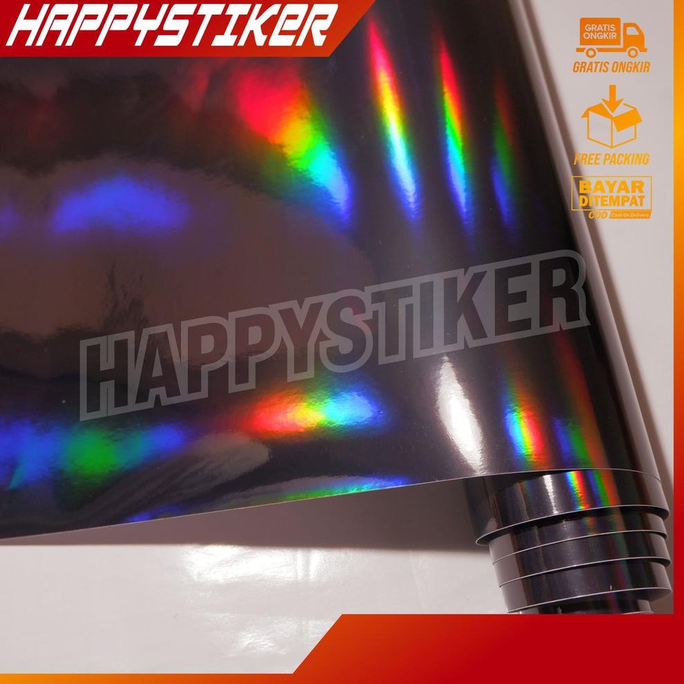 MTK.02Jl22ν– Sticker Skotlet Hologram Lentur / Sticker Hitam Hologram /  Sticker Hitam Laserchrome /