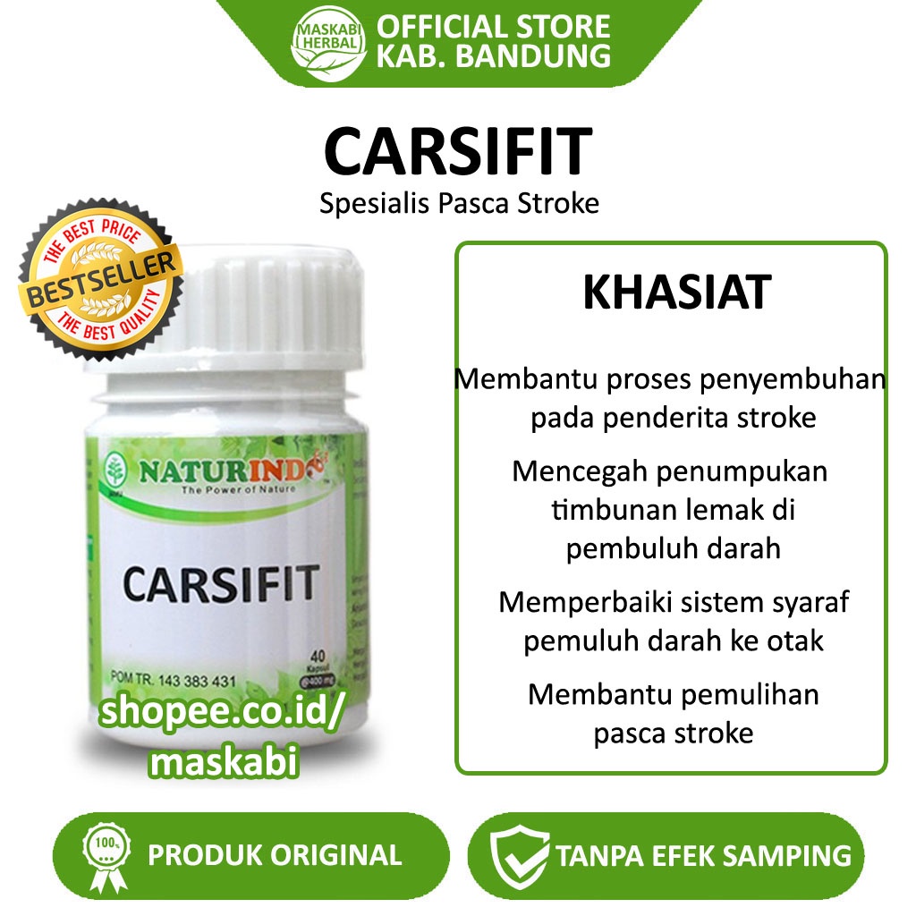Carsifit Obat Herbal Pasca Setroke Strok Setruk Struk Melancarkan Peredaran Darah-3