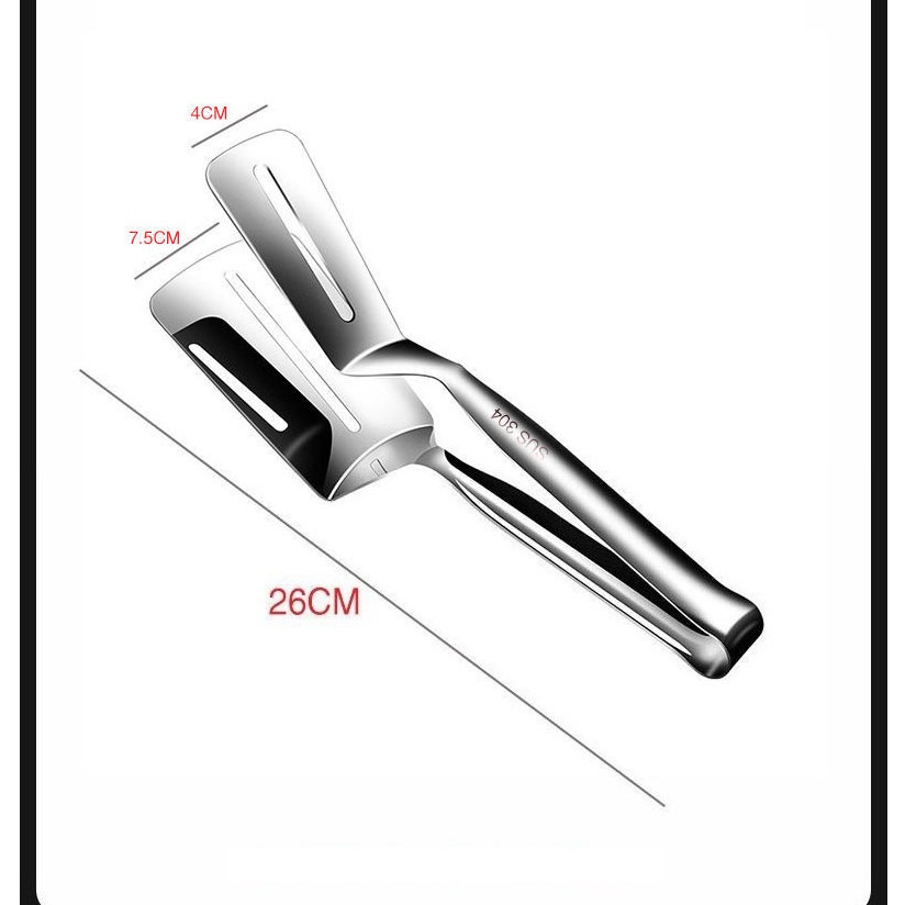 Spatula Jepit Stainless 304 Alat Penjepit Sutil Capit Makanan Barbeque Gorengan Food Tongs