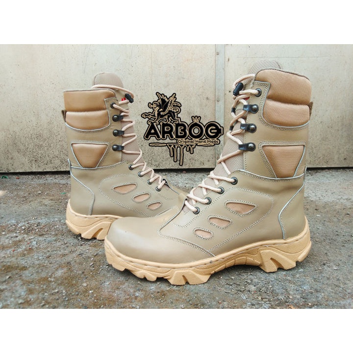 SEPATU PDL CREAM GURUN WALCOOT ARBOO SEPATU HIKING GUNUNG ADVENTURE BOOTS SAFETY KUAT DAN ORIGINAL