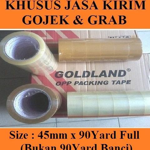 

Lakban Bening Lakban Coklat 45mm x 90Yard 1Dus (isi 72Roll) GoldLand