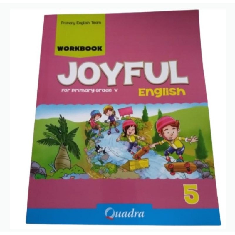 Harga satuan buku bahasa Inggris workbook joyful  English Quadra kelas 1,2,3,4,5,6