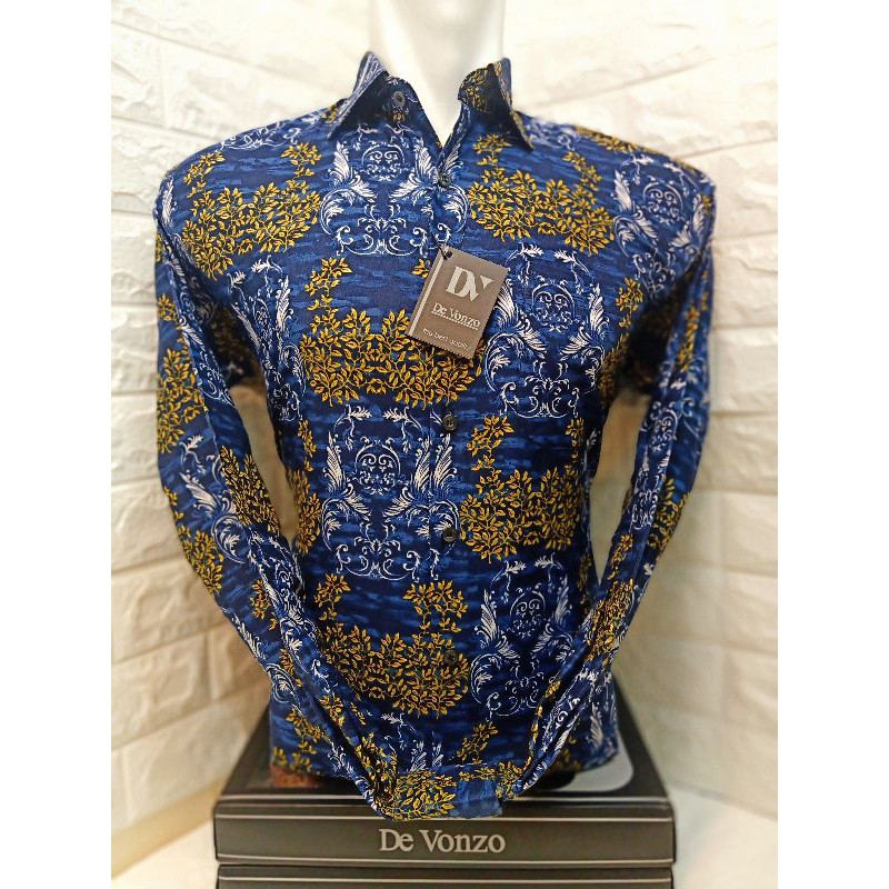 KEMEJA BATIK DEVONZO KATUN LENGAN PANJANG