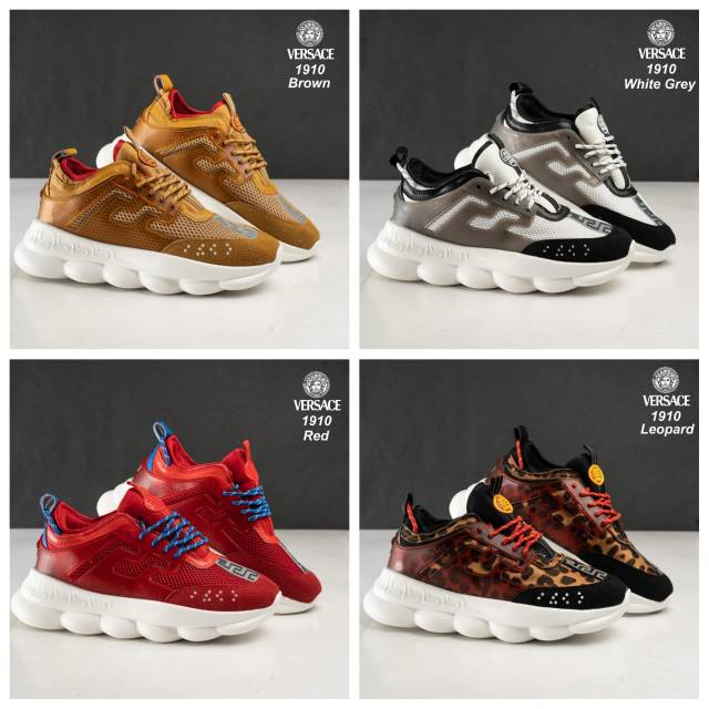 SNEAKERS VERSACE CHAIN MAN SPORT 1910 TO NC Sepatu Impor Batam