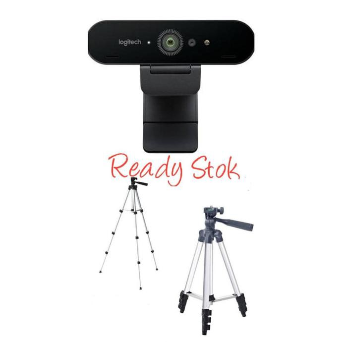 Logitech Brio cam 4K Ultra Hd Full Hd Video + Tripod Juraganmurmer
