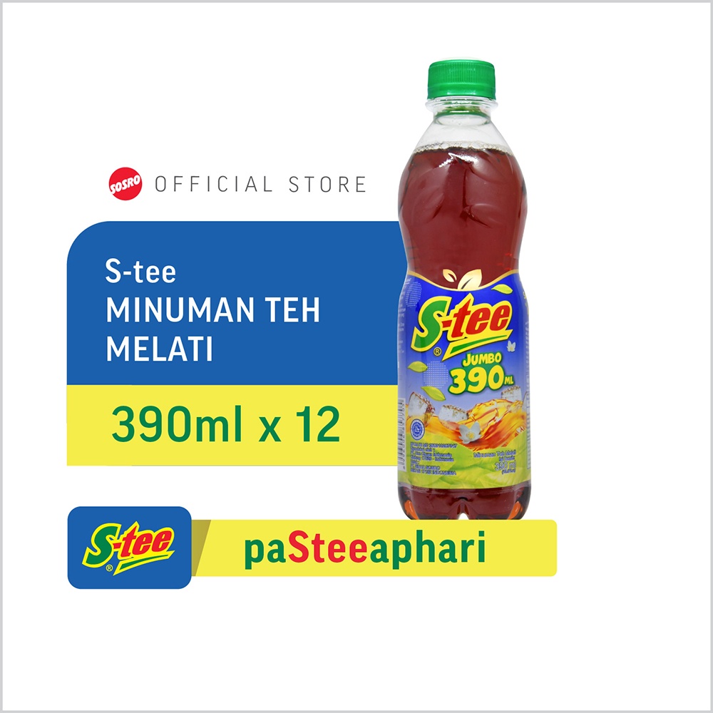 

S-tee Botol PET 390 ml Isi 12 pcs