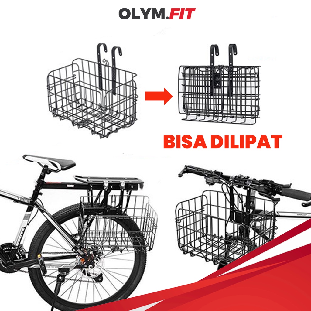 Keranjang Sepeda Lipat Foldable Basket Untuk Sepeda Dewasa MTB Seli Lipat Aksesoris Sepeda
