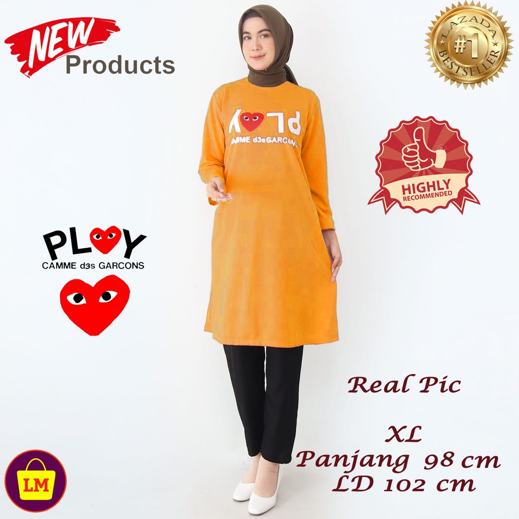 Atasan Wanita Tunik PLY Muslim Wanita XL LMS 07044