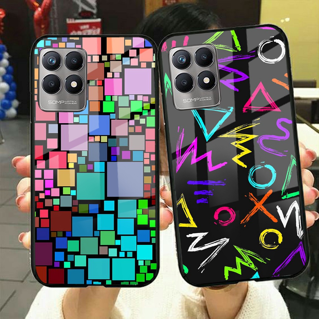 [K157] Softcase Glass Kaca Realme 8i Realme 9i - Softcase Mirror - Softcase Kaca Realme 8i - Softcas