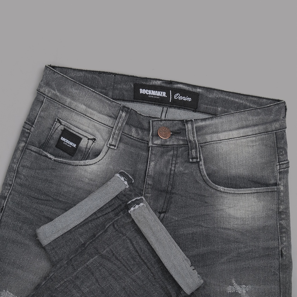 CELANA DENIM SELVEDGE ACCENT ROCKMAKER SMURF GREY