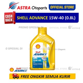 Shell Advance AX5 15W-40 0.8 Liter untuk Motor Manual (New Packaging)