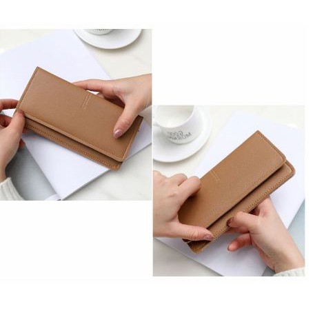 Dompet Wanita Style Korea Import Dompet Simple Elegant PU Halus Dompet