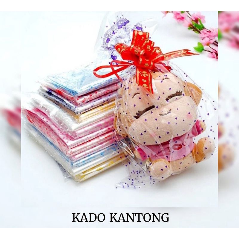 kantong kado/plastik motif/bungkus kado/kantong boneka/kantong bunga