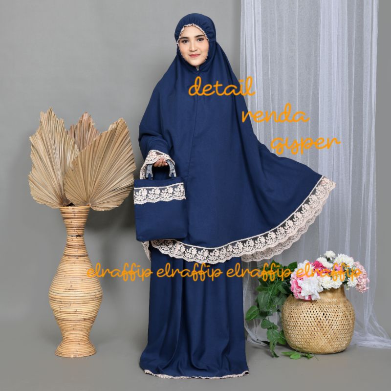 Mukena Dewasa Katun Polos Renda ALMAHIRASeries