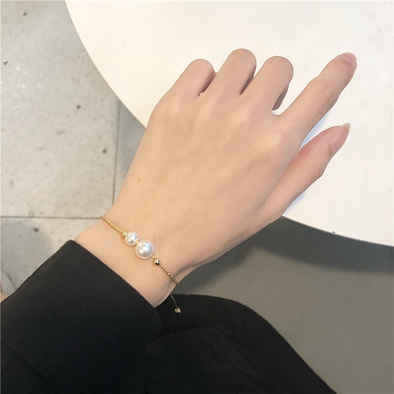 Niche design baroque pearl Korean version of simple personality adjustable girlfriends bracelets 210825