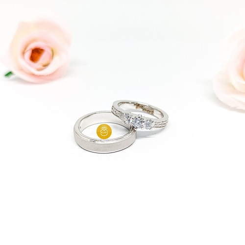 CINCIN NIKAH  CUSTOM BERBAHAN PALLADIUM DAN EMAS PUTIH
