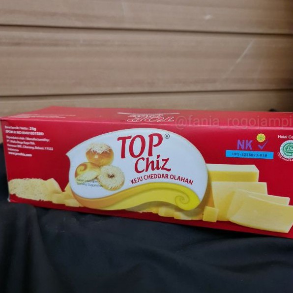 

Keju Top Chiz Cheddar Olahan (2kg) kemasan pabrik