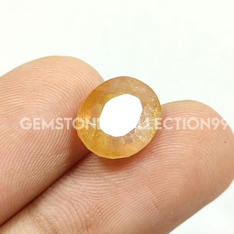 BATU YELLOW SAFIR CUTING ASLI NATURAL