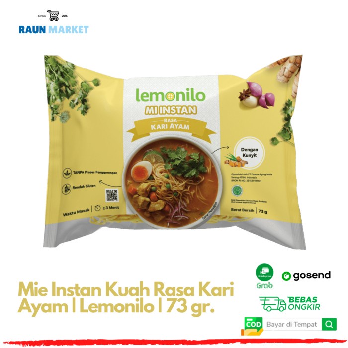 

Ss5Gg Lemonilo Mie Instan Kuah Rasa Kari Ayam - 70Gr Ff045