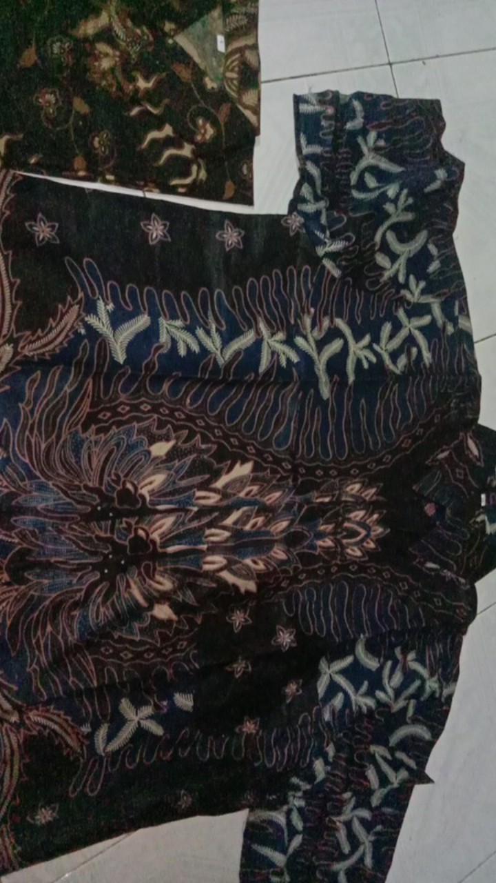 Bswart Batik Hrb026 Kenongo Hem Pendek Padi Pekalongan M L Xl Batik Pria Murah Modern Grosir Batik