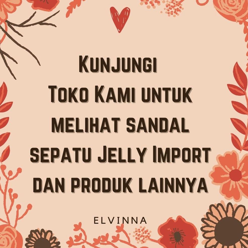 ☍Bayar Di Tempat☍ ELVINNA - Sandal Wanita Wedges Jelly Balance A627 Motif Duri Glossy Q84 ☍