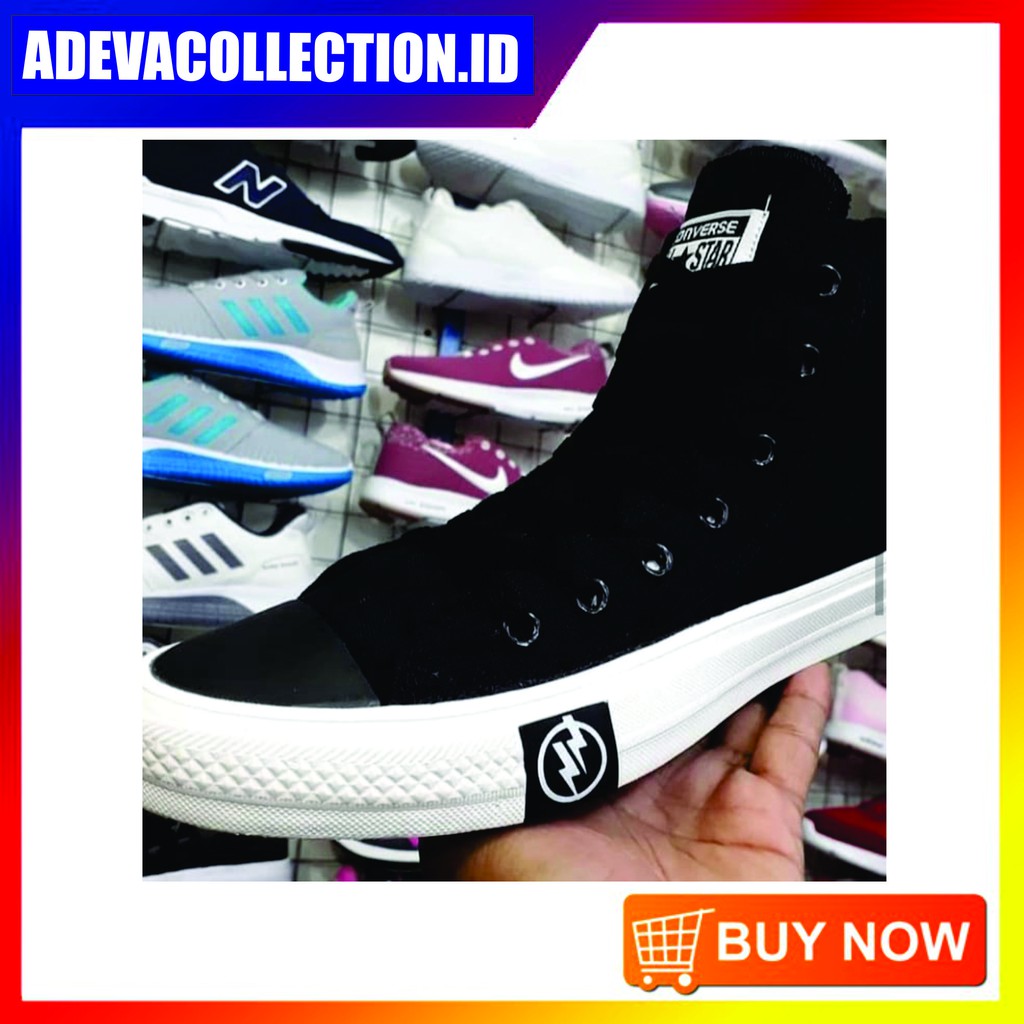 (COD) SEPATU CONVERSE ALL STAR PANJANG UNDEFEATED  CT 2 ALLSTAR PETIR HITAM PRIA WANITA TERBARU