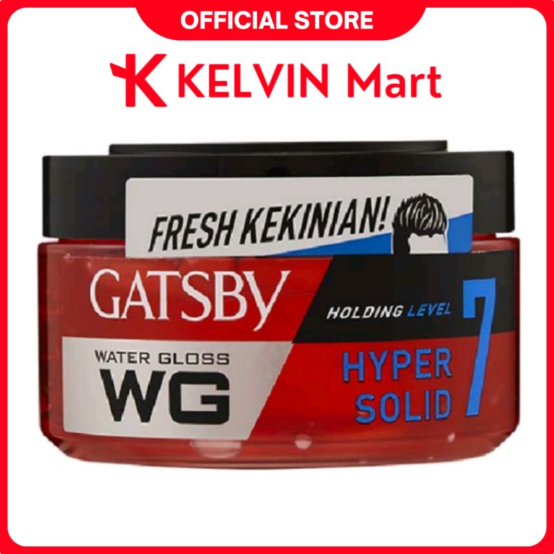 Minyak Rambut GATSBY Water Gloss Hyper Solid (merah) pck 150g | KELVIN Mart