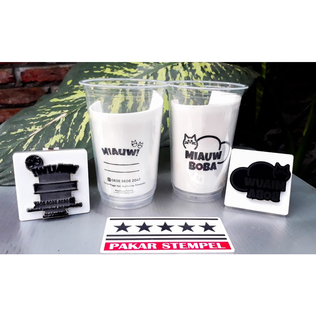 Jual Sablon Stempel Cup Gelas Plastik Cup Minuman ES Stempel Media Cup