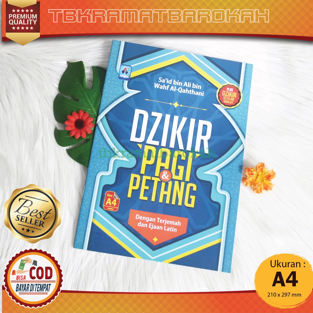 COD - Buku Dzikir Pagi Petang Latin Besar Jumbo Buku Dzikir Shalat A4 Pustaka Arafah, Shahih Dzikir 