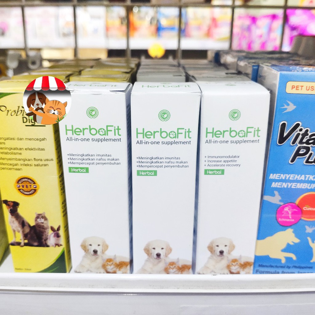 Herbafit 10ml - Vitamin Kucing Anjing Suplemen Kucing Anjing Herba Fit