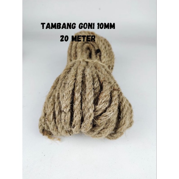 

Tali Tambang Goni 10mm panjang 20 meter - Tali Rami - jute - hemp rope