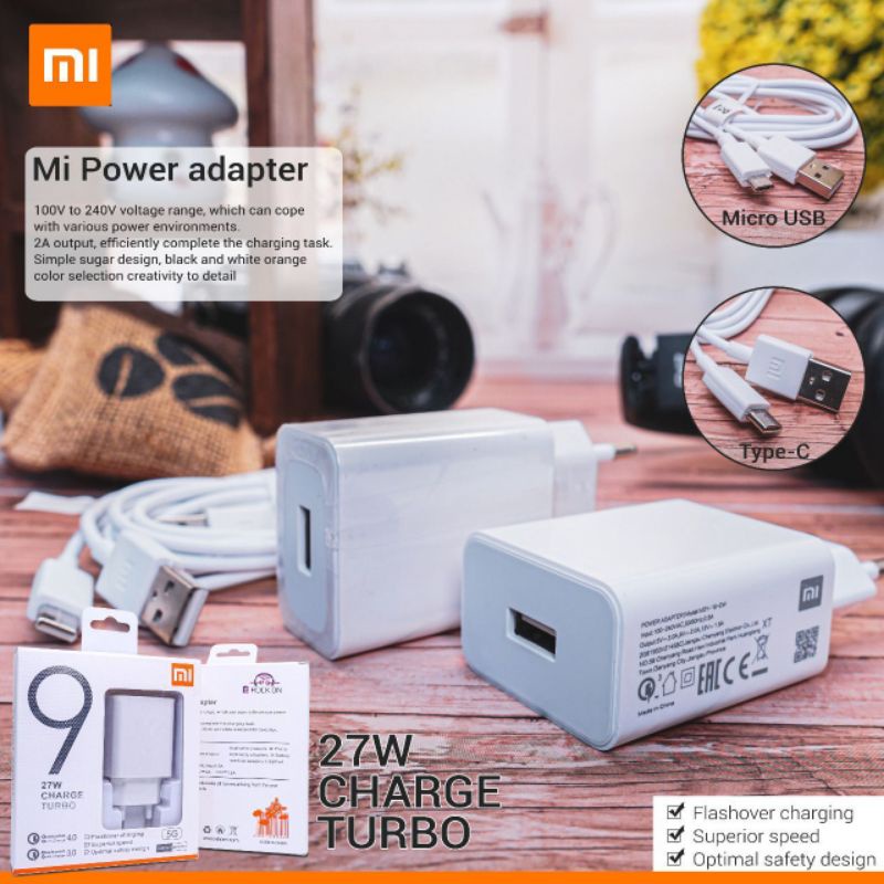 CHARGER XIAOMI MI9 27W ORIGINAL FAST CHARGING GT