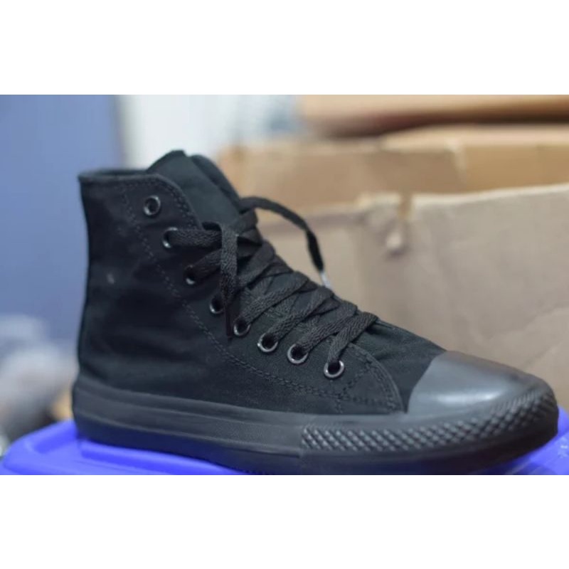 SEPATU CONVERSE HIGH FULL BLACK ALL HITAM POLOS TRANING CASUAL KETS SNEAKERS SEKOLAH KERJA KULIAH PRIA WANITA CEWEK COWOK KADO HADIAH BERKUALITAS TERJANGKAU AWET