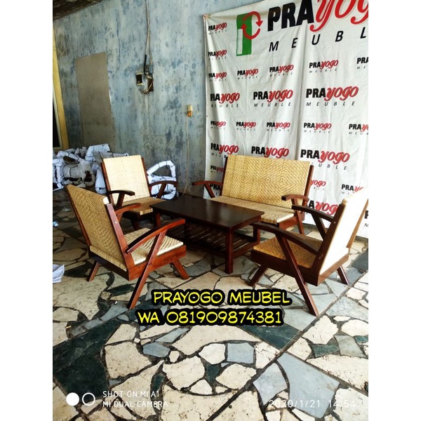 Kursi tamu kuno jengki repro kayu jati murah - kursi tamu rotan antik lawasan