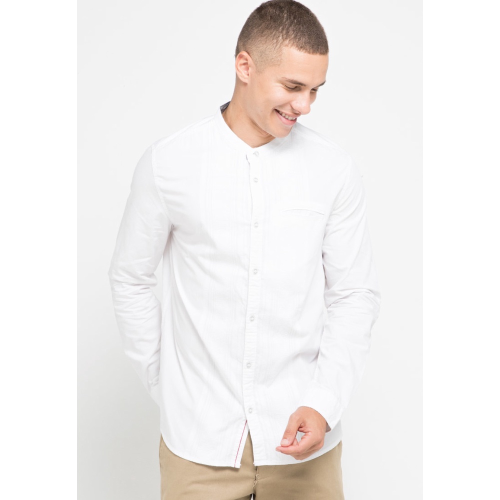 Watchout Jeans - JS810750002 Kemeja Koko Putih Pakaian Muslim Pria