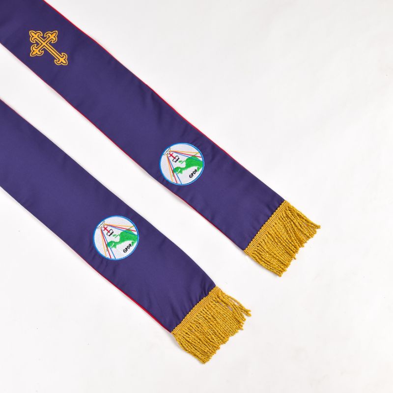 GPDP - Stola Merah Ungu Bordir - Cotton - Jos Miracle Bandung - Miracle - JMB