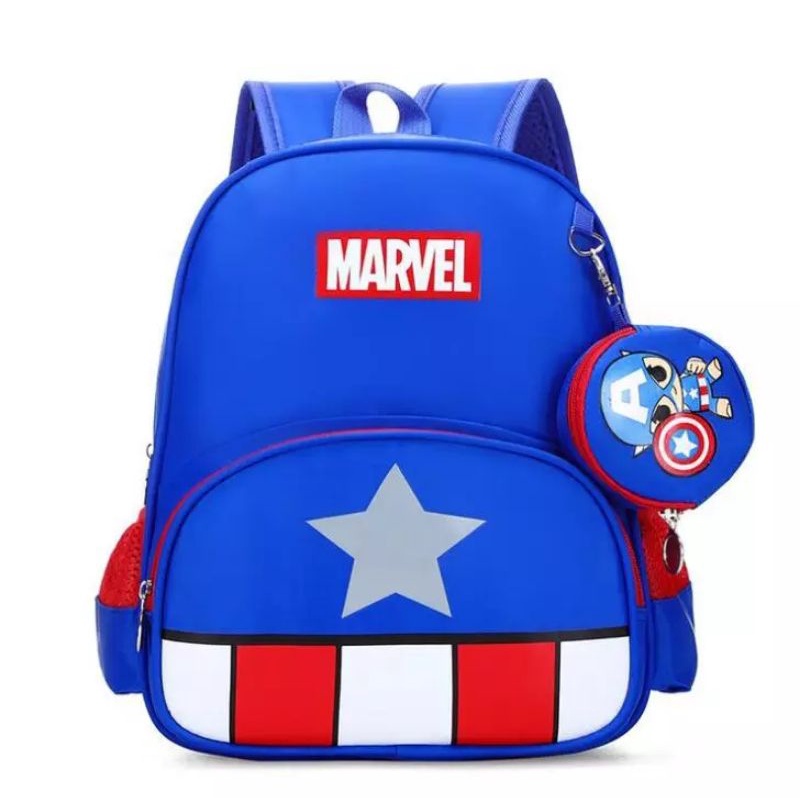 Mochillastore - Tas Ransel Anak Laki Laki Karakter Marvel Tas Sekolah Anak PG PAUD TK SD Backpack Anak CowokTas  Mini Backpack