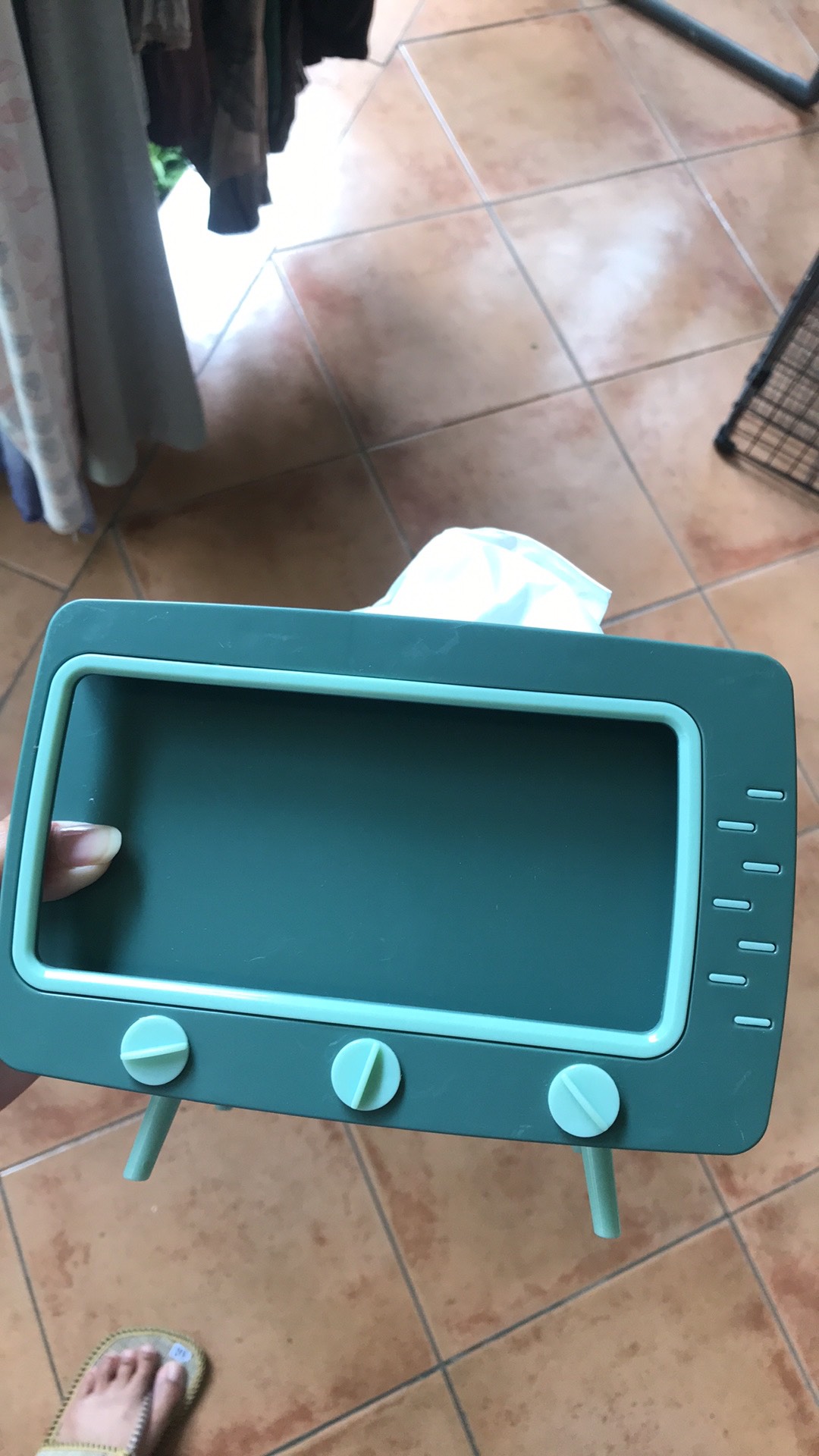 Kotak Tisu Bentuk Televisi / Tempat Tisu Dan Mini Tv Tempat Dudukan Handphone Serbaguna Holder Hp