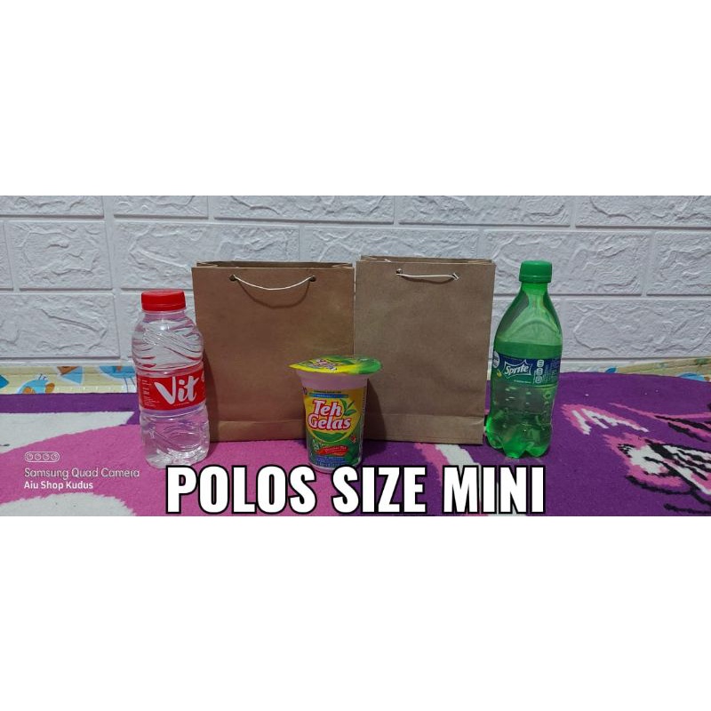 

Paperbag Polos - Size Mini (11x3x15cm) Min order 20 pcs