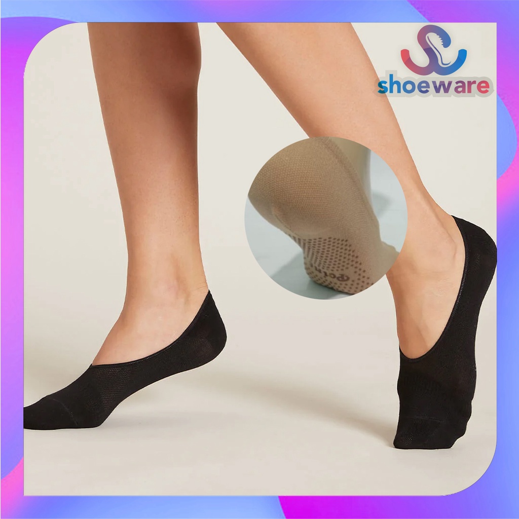 Kaos kaki pantofel heel hidden sock invisible anti slip point