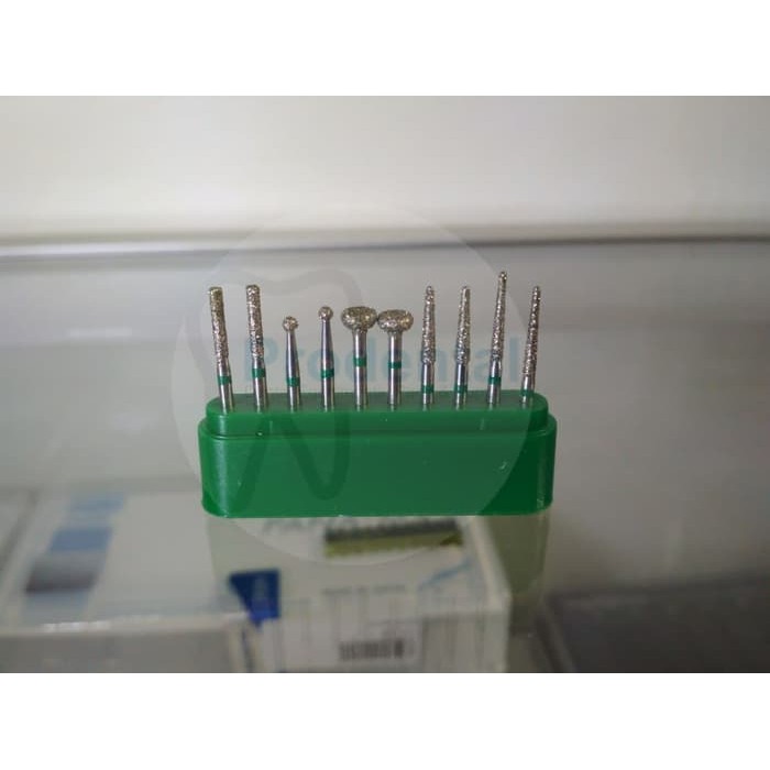 Bur Gigi / Dental Diamond Bur Set Pita Hijau