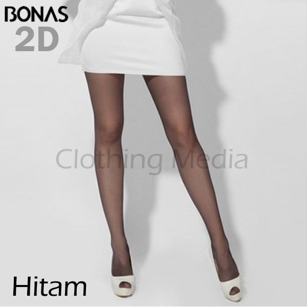 Pantyhose Bonas 2D Sangat Tipis Lembut Stoking T-Crotch Stocking Transparan