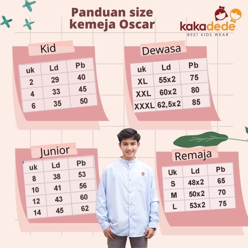 Kemeja Koko Kemko Anak Kemeja Oscar KakaDede Kids Remaja