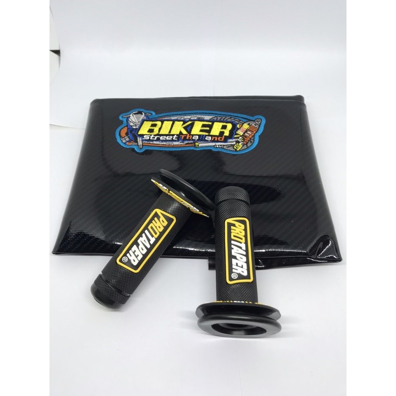 Paket Motor Kulit Jok Carbon + Handgrip Protaper # 3 Warna