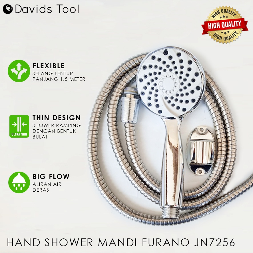 Kepala Shower Mandi Hand Sower Head Furano Bulat JN7256