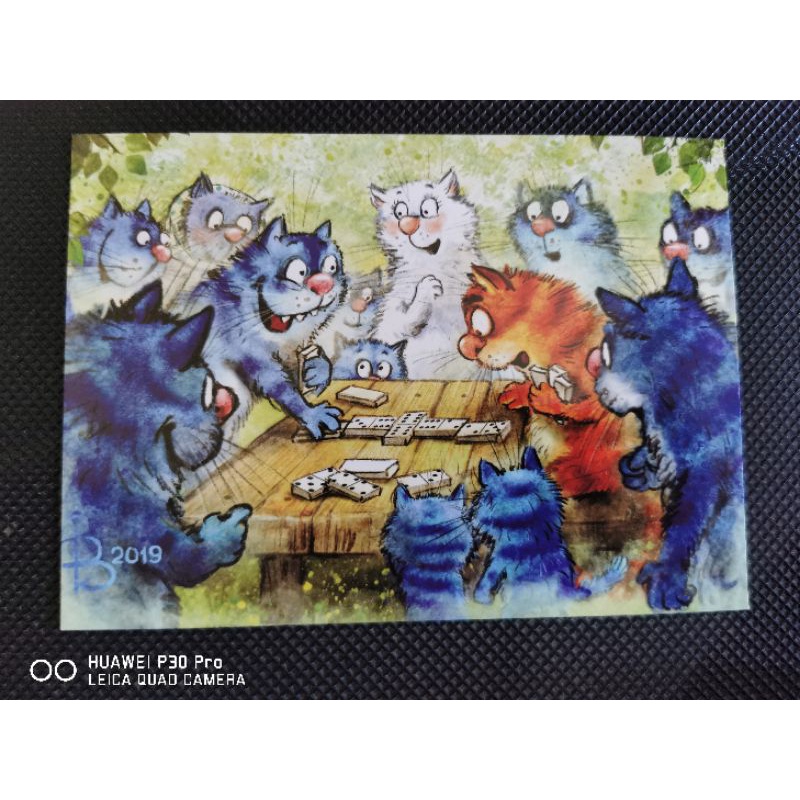

kartu pos bluecat/bluecat postcard